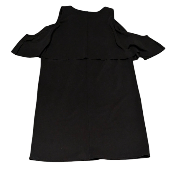 Zara Black Dress Cold Shoulder Ruffle - New - L - Elegant Modest & Chic Formal. - Picture 3 of 9